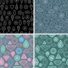 vector set of seamless patterns N2