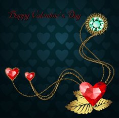Abstract illustration with diamonds and gold