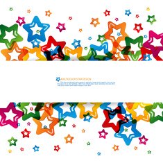 Multicolor star abstract design