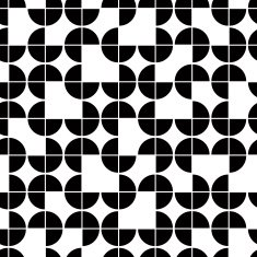 Seamless geometric pattern with monochrome elements N2