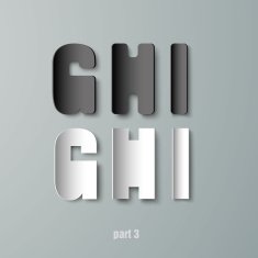 Paper Graphic Alphabet white and black GHI