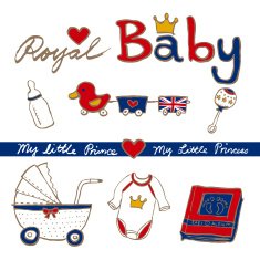 hand sketch royal british baby toy cloths album