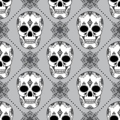 vector pattern with skulls N22