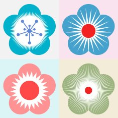 Plum blossom flower pattern symbol N2