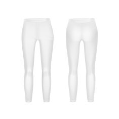 Vector White Leggings Pants Isolated on Background N3