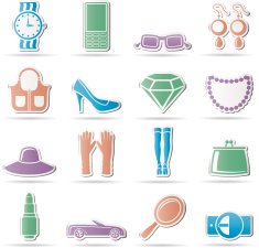 woman and female Accessories icons N2