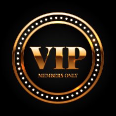 Gold and black vip label shiny glamorous vector illustration