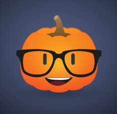 cute pumpkin avatar wearing glasses N2