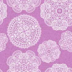 Lace seamless pattern with doilies N4