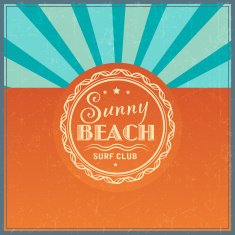 Retro elements for Summer calligraphic designs N3