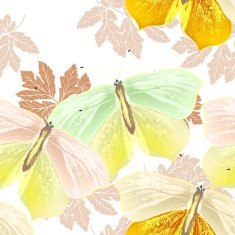 Floral seamless wallpaper pattern with butterflies