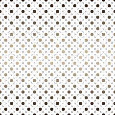 Seamless brown gold black coloured polka dot pattern on white