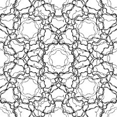 Monochrome abstract seamless pattern with curls