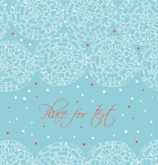 Winter text banner with hand drawn linear circles N2