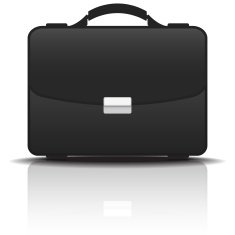 Black Portfolio Case Vector Illustration