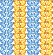 Amber and blue topaz leaves seamless texture vector