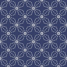Traditional Japanese Embroidery Ornament Romby Sashiko Vector pattern
