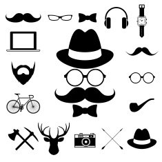 Hipster retro vintage elements icon set N2