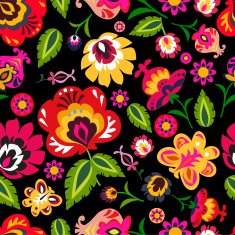 Traditional folk floral pattern vector illustration N11
