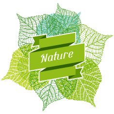 Background of stylized green leaves N4