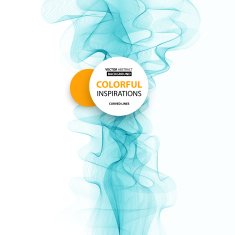 Abstract smoky waves background Template brochure design N29