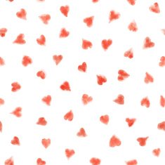 Seamless watercolor pattern with hearts