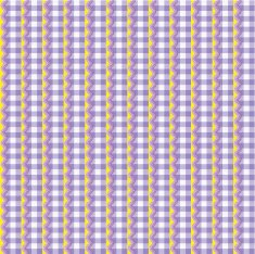 Gingham fabric decorated with ric-racs seamless pattern included