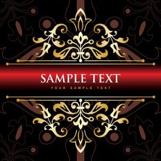 oriental black background with frame and empty space for text