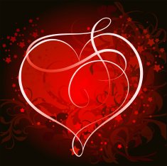 Ornate heart background