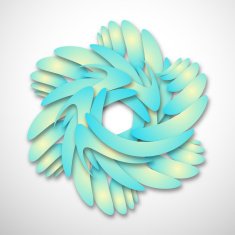 abstract blue floral pattern background N5