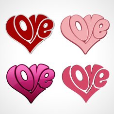 Valentines Card with love lettering N7