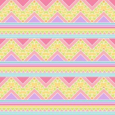 Seamless Tileable Vector Background in Pastel Tribal Style N4