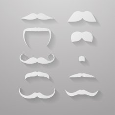 Set of paper moustaches