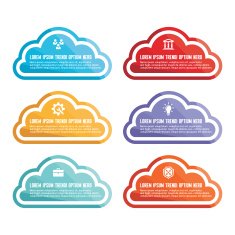 Infographic Business Concept for Presentation with Clouds