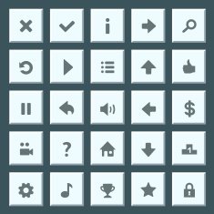 Flat game icons N5