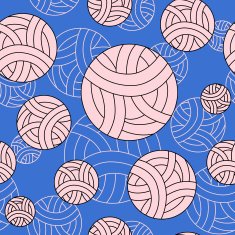 Colorful pattern with abstract balls