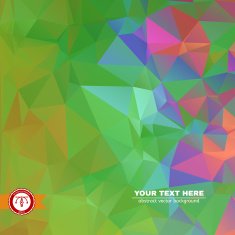 Abstract Colorful Triangles Background Vector N235
