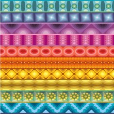 Geometric vector various strips motifs N4