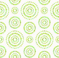Dots circles seamless pattern in shades of green