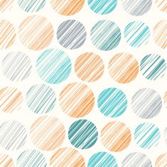 Seamless pattern with hand drawn polka dot ornament N3