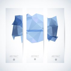 Abstract vector vertical mosaic banners N38