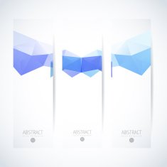 Abstract vector vertical mosaic banners N40