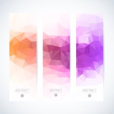 Abstract vector vertical mosaic banners N50