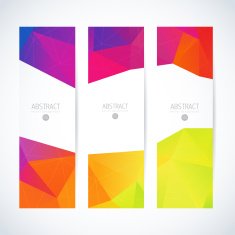 Abstract vector vertical mosaic banners N51