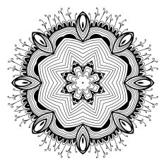 Ornamental round lace pattern is like mandala N34