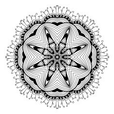 Ornamental round lace pattern is like mandala N35