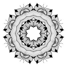 Ornamental round lace pattern is like mandala N38