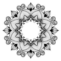 Ornamental round lace pattern is like mandala N39