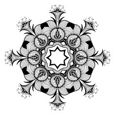 Ornamental round lace pattern is like mandala N40