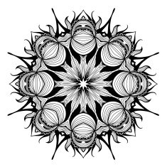Ornamental round lace pattern is like mandala N41